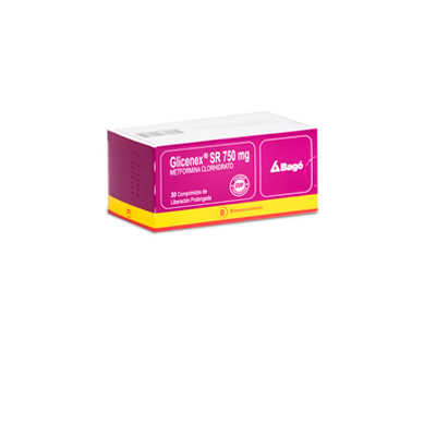 Glicenex SR 750 mg x 30 comprimidos liberación prolongada