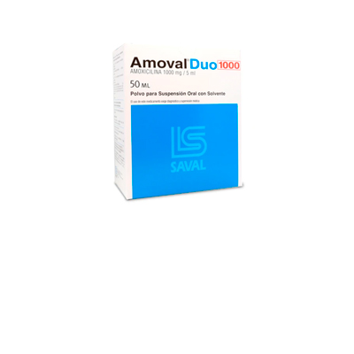 Amoval duo polvo para suspension oral 1000 mg / 5 ml x 50 ml