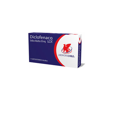 Diclofenaco sódico 50 mg x 5 supositorios