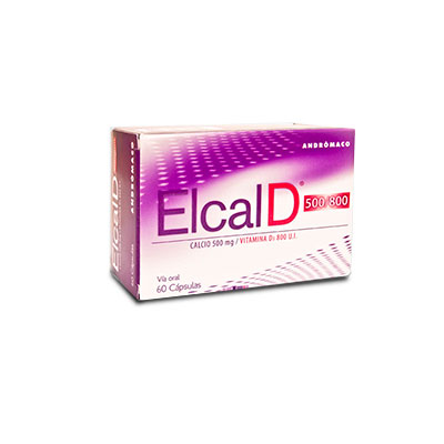 Elcal D 500 / 800 mg x 60 cápsulas