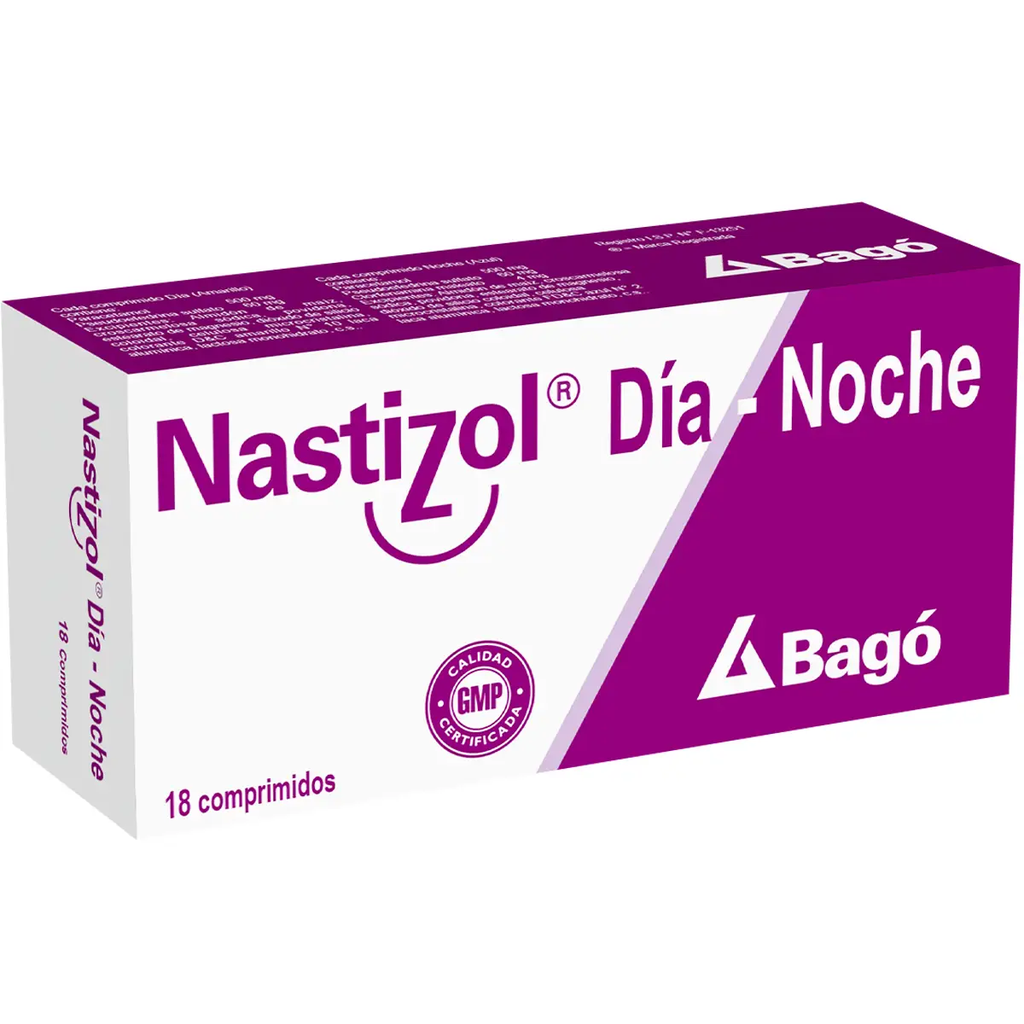 Nastizol día noche x 18 comprimidos