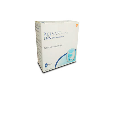 Relvar Ellipta 92 / 22 mcg polvo para inhalación x 30 dósis