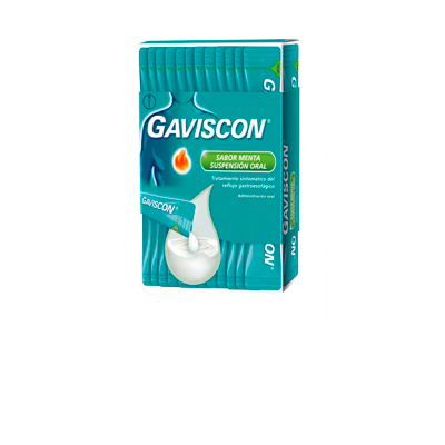 Gaviscon original sabor a menta suspensión oral 10 ml x 12 sachets