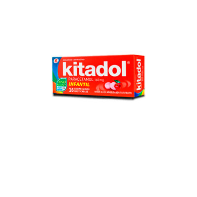 Kitadol Infantil 160 mg x 16 comprimidos masticables
