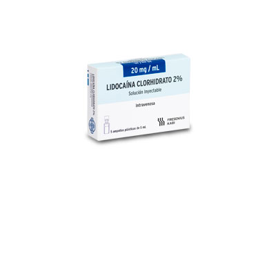 Lidocaina Clorhidrato 2 % solución inyectable 5 ml x 5 unidades