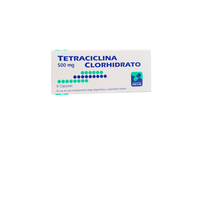 Tetraciclina clorhidrato 500 mg x 8 cápsulas