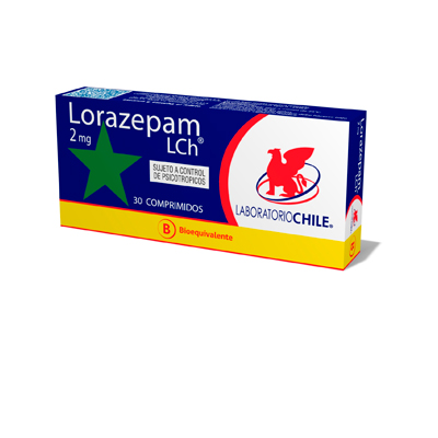 Lorazepam 2 mg x 30 comprimidos