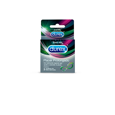 Durex preservativos placer prolongado x 3 unidades