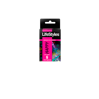 Lifestyles preservativos happy x 6 unidades