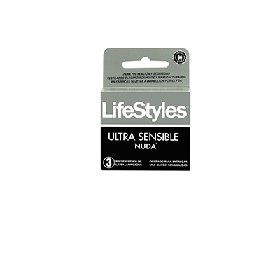 Lifestyles preservativos nuda ultra sensible x 3 unidades