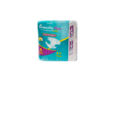 Comodity plus pañal talla G x 8 unidades