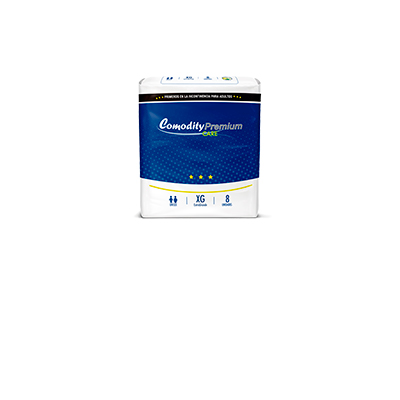 Comodity premiun pañal talla XG x 8 unidades