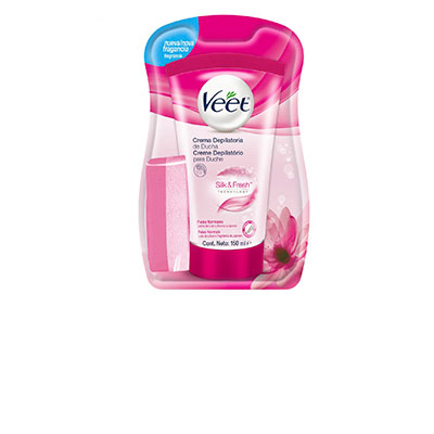 Veet crema depilatoria corporal ducha silk & fresh piel normal x 150 ml