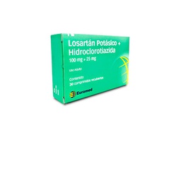 [446] Losartan Potásico + Hidroclorotiazida 100 / 25 mg x 30 comprimidos recubiertos