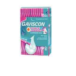 [22006] Gaviscon doble acción suspensión oral x 12  sachets de 10 ml